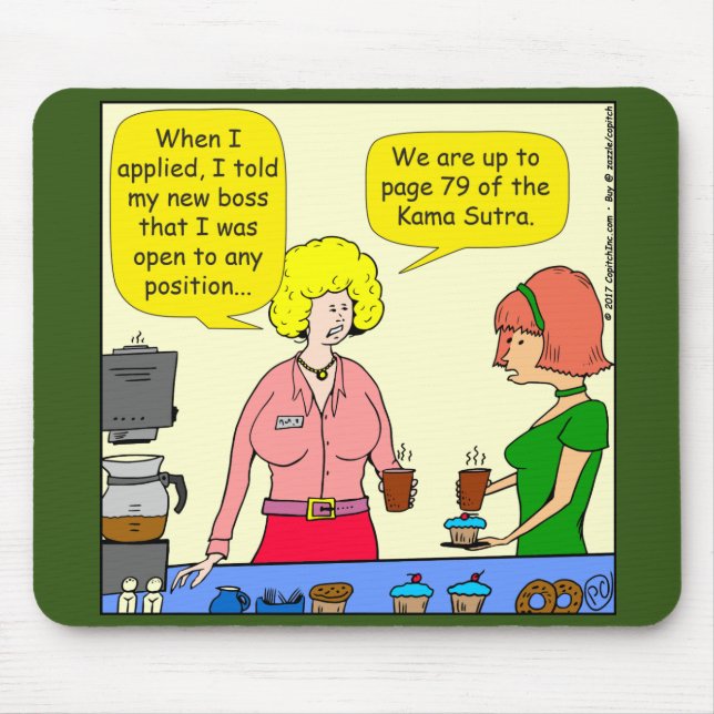 1029 79 positions of Kama Sutra cartoon Mouse Pad (Front)