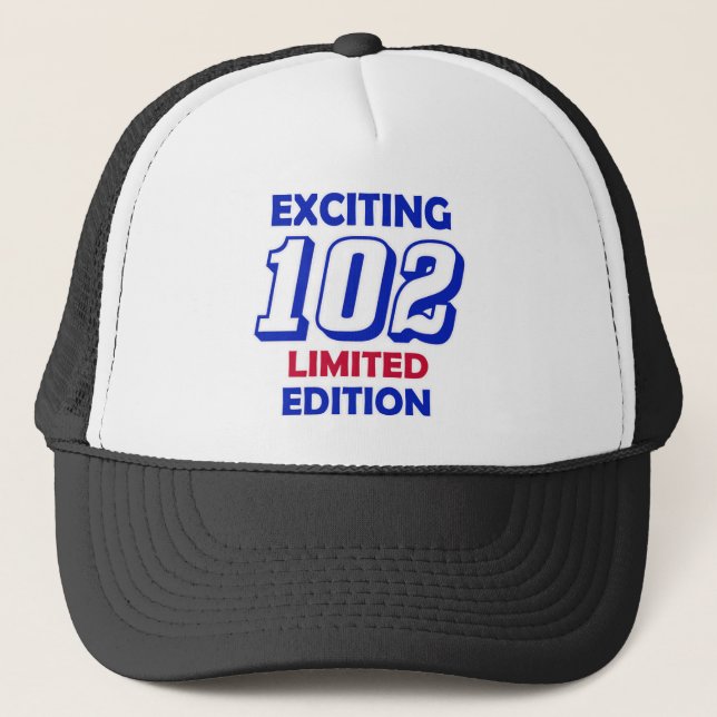 102 Birthday Design Trucker Hat (Front)