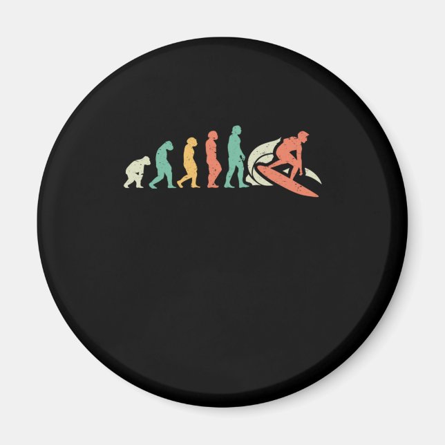 102.Surfing Surfersurfboardevolution Surfer Surfer Magnet (Front)