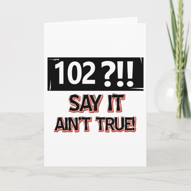 102 years old birthday gear card (Front)