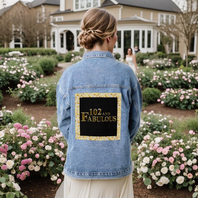 102nd Birthday  Denim Jacket (Wedding Back)