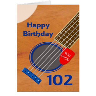 102nd Birthday Guitar Player Birthday