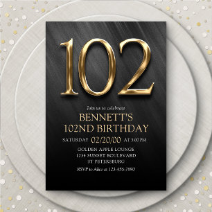 102nd Birthday Invitation