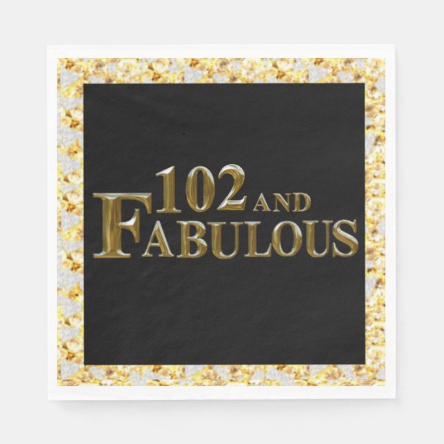 102nd Birthday  Napkin (Front)