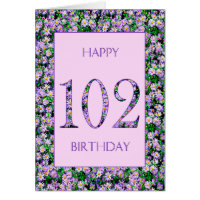 102nd Birthday Purple Daisies