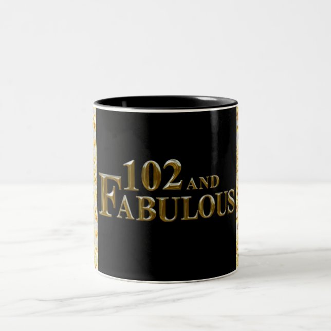 102nd Birthday  Two-Tone Coffee Mug (Center)