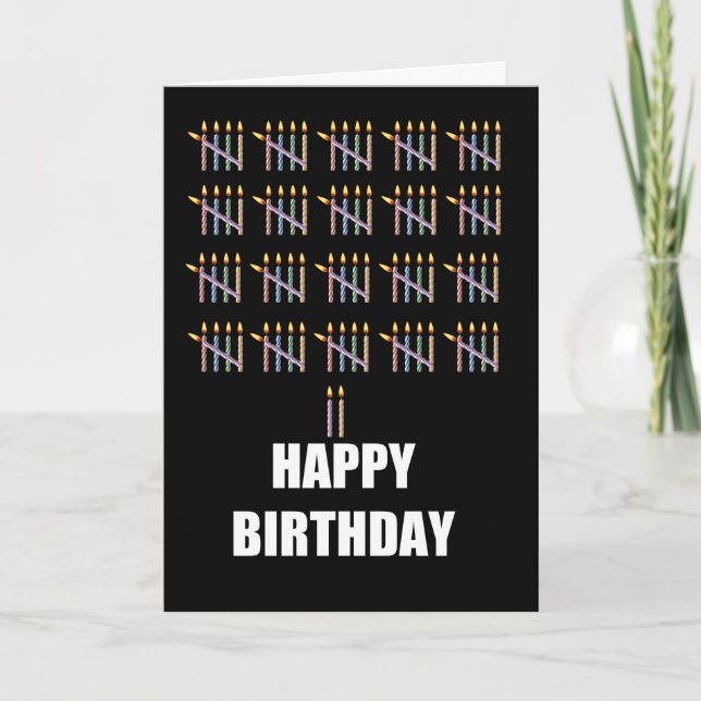 102nd Birthday with Candles Card (Front)