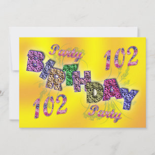 102nd party invitation