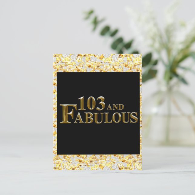 103 Birthday  Postcard (Standing Front)