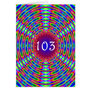 103rd Birthday Abstract Trippy Swirls