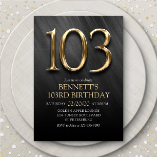 103rd Birthday Invitation