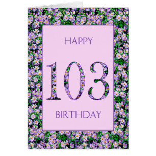 103rd Birthday Purple Daisies