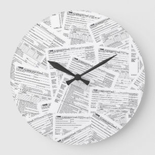 1040 income tax forms large clock