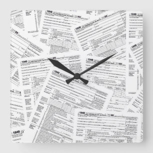 1040 Tax forms for 2020 Square Wall Clock