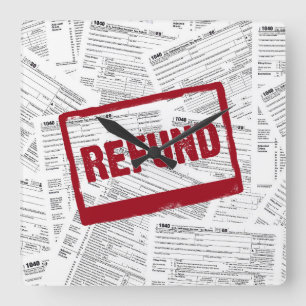 1040 Tax forms for 2020 Square Wall Clock