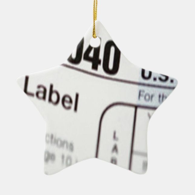 1040Tax Ceramic Ornament (Front)