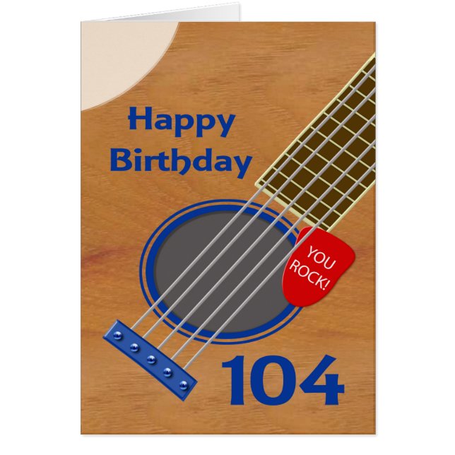 104th Birthday Guitar Player Birthday (Front)