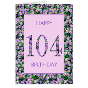 104th Birthday Purple Daisies