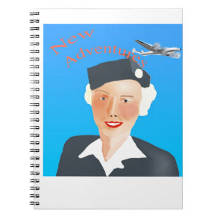 1050's Air Travel Stewrdess Notebook