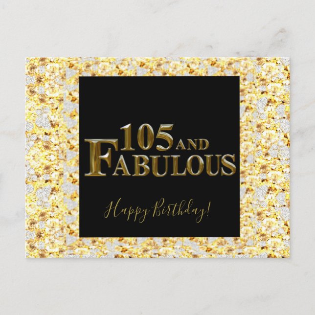 105 Birthday  Postcard (Front)