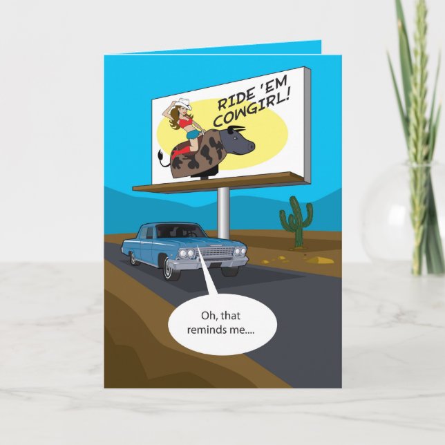 #105 Cowgirl Anniversary Card (Front)