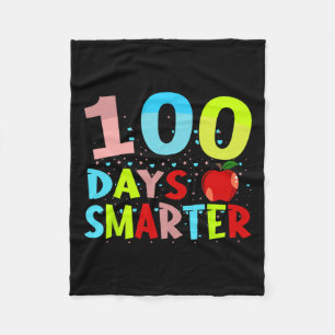 105 Days Smarter Teacher Or Student 100th Day Of S Fleece Blanket
