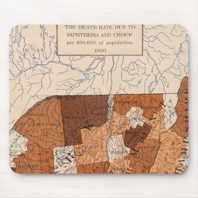 105 Diphtheria, croup NY, NJ, New England Mouse Pad (Front)