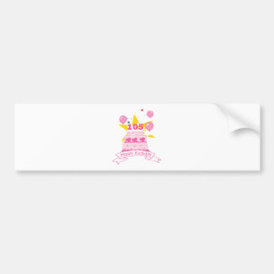 105 Year old Birthday Cake Bumper Sticker