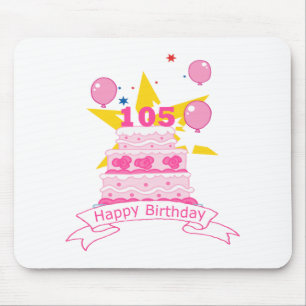 105 Year old Birthday Cake Mouse Pad