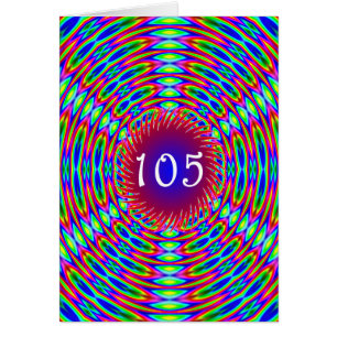 105th Birthday Abstract Trippy Swirls