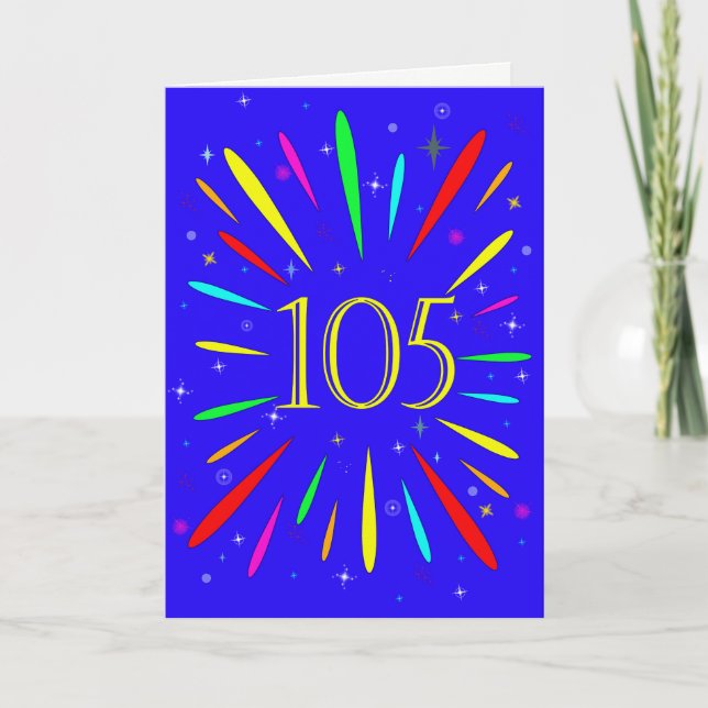 105th Birthday Explosion Card (Front)
