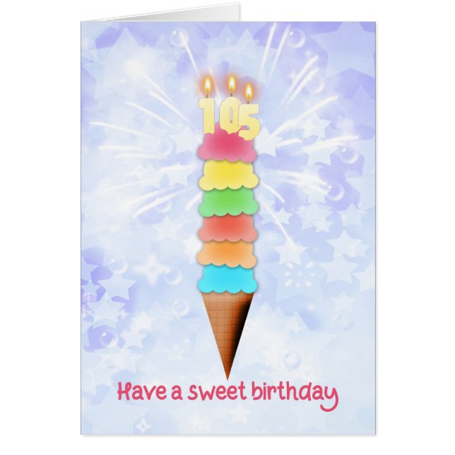 105th  Birthday Giant Ice Cream (Front)