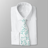 105th Birthday Random Number Pattern Teal