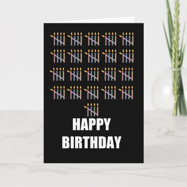 105th Birthday with Candles Card (Front)