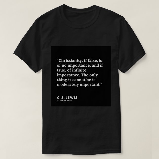 106   191121  C. S. Lewis Quotes  Sticker T-Shirt (Design Front)