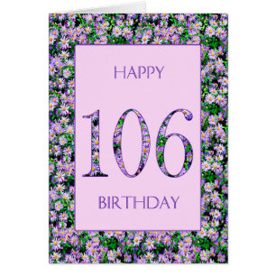 106th Birthday Purple Daisies