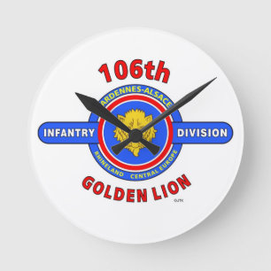 106TH INFANTRY DIVISION "GOLDEN LION" ROUND CLOCK