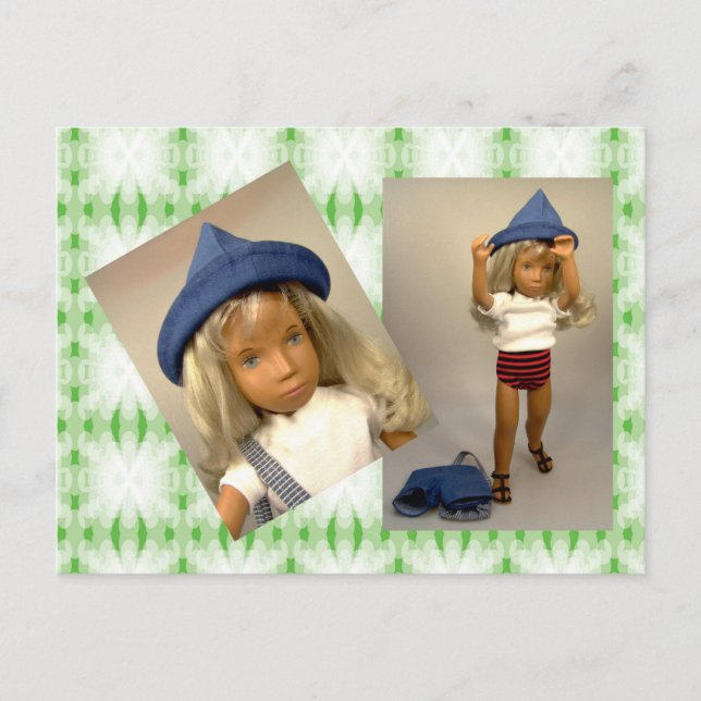 107 Blonde Gingham Holiday Postcard (Front)