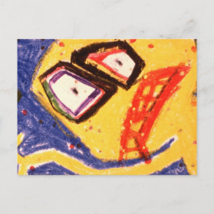 107 Dance of pained glass Postcard