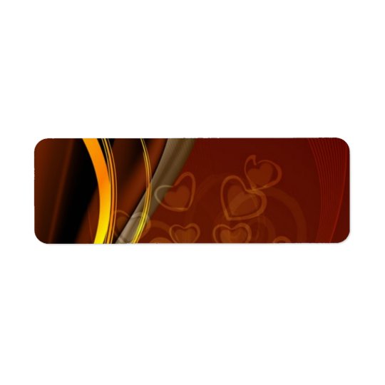 107 HOT MODERN COFFEE STEAM BLACK DARK BROWN YELLO RETURN ADDRESS LABEL