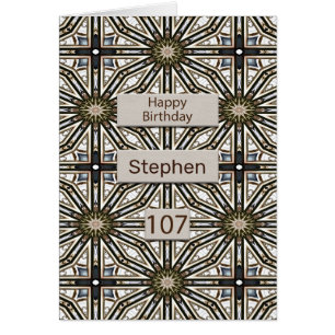 107th Birthday Abstract Mandala Design