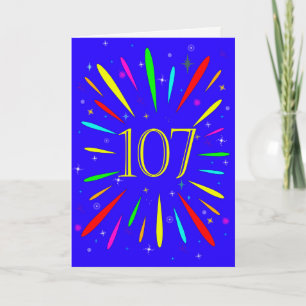 107th Birthday Explosion Card