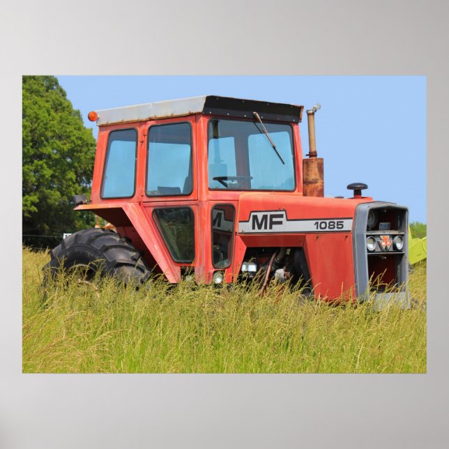 1085 Massey Ferguson Parked In A Field Poster (Front)