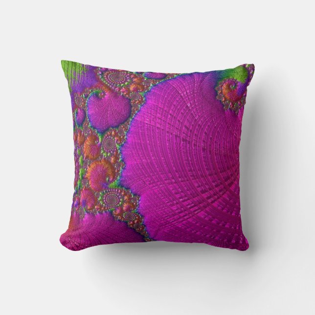 108-59 big fuchsia leaf cushion (Front)