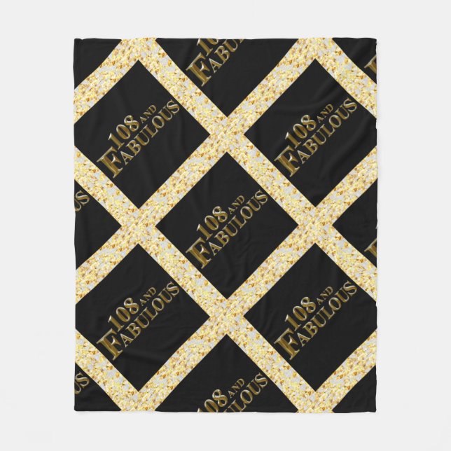 108 Birthday  Fleece Blanket (Front)