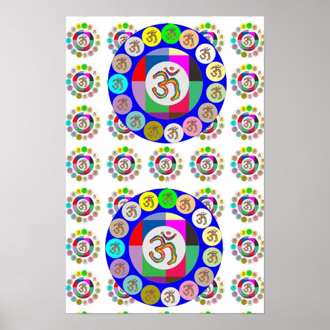 108 Chant  : OM MANTRA OmMantra Pattern Poster (Front)