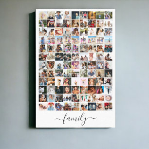 108 Photo Collage Unique Personalised DIY Custom Canvas Print