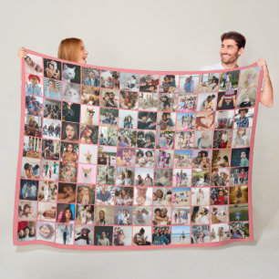 108 Photo Collage  Unique Personalised DIY Custom Fleece Blanket
