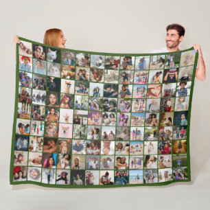 108 Photo Collage  Unique Personalised DIY Custom Fleece Blanket