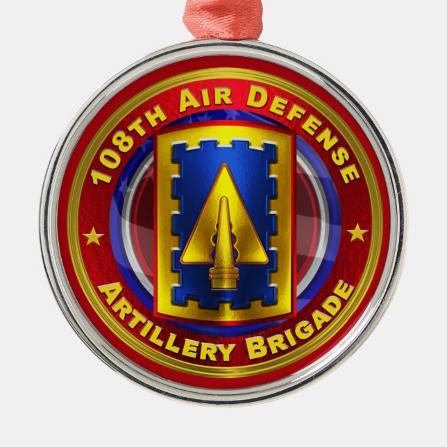 108th Air Defence Artillery Brigade Christmas  Metal Ornament (Front)